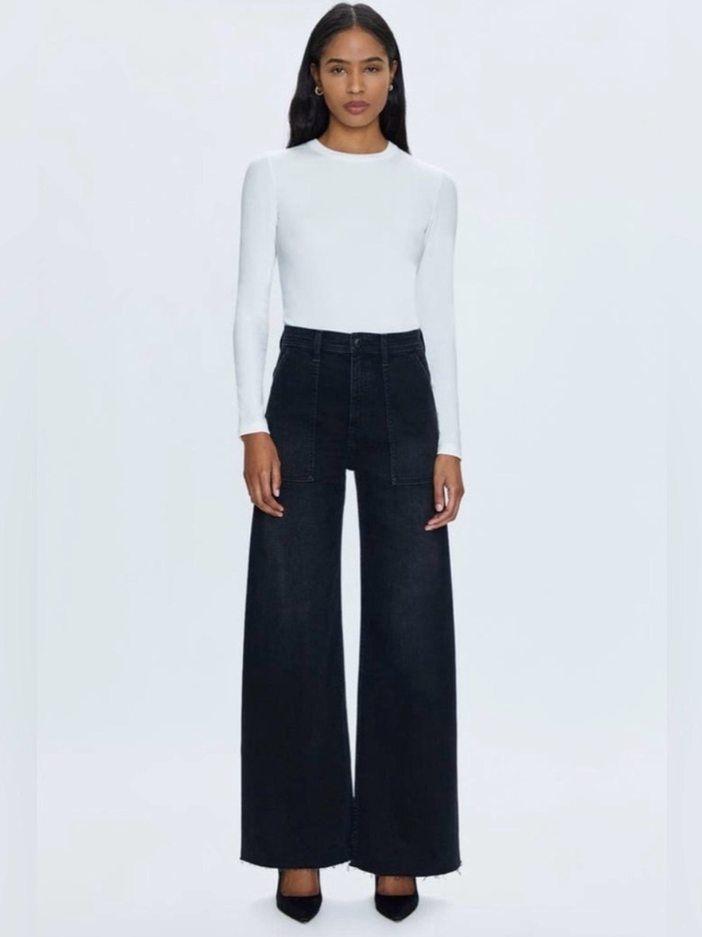 PISTOLA Penny Wide Leg Utility Jeans in Collins Size 25